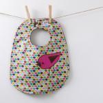 Appliqued Birdie Baby Bib -..