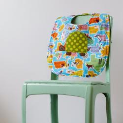 Retro States with a Turtle Baby Bib - Gender Neutral Baby Shower Gift